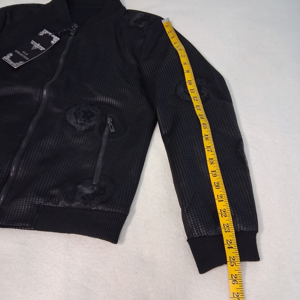 Mens VIP Collection Soft Monochrome Lion Print‎ Bomber Jacket  Medium Streetwear - Picture 4 of 16
